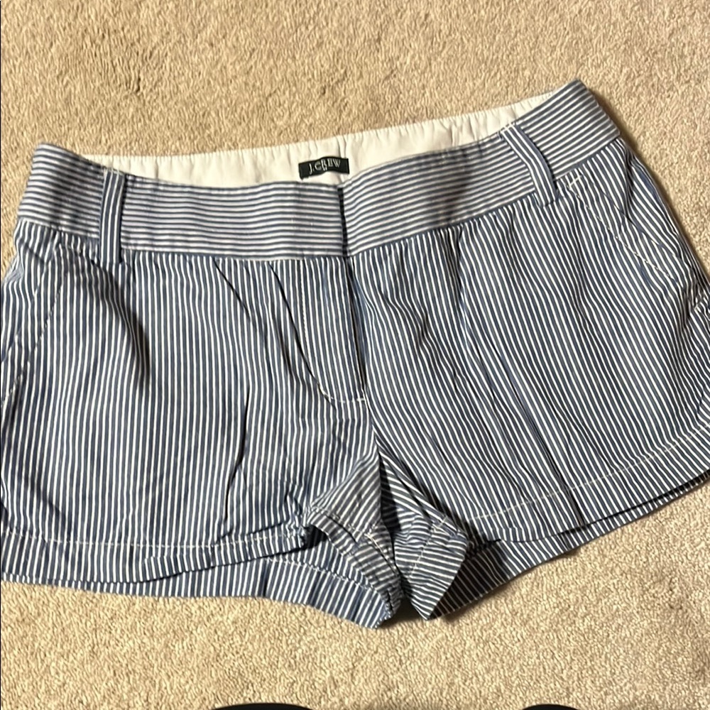 J. Crew Blue Striped Women's Shorts sz 8
